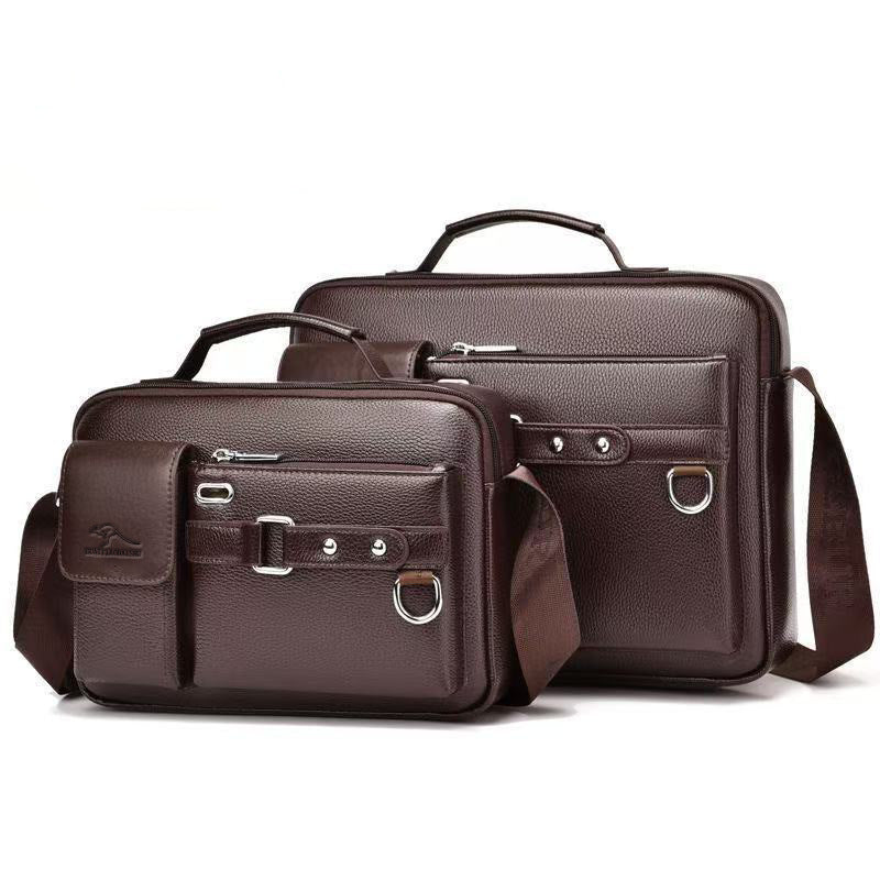 Shoulder Bag Men's Business Casual Versatile Practical Crossbody Bag Briefcase Large Capacity Multi-Compartment Portable Carry-On Bag