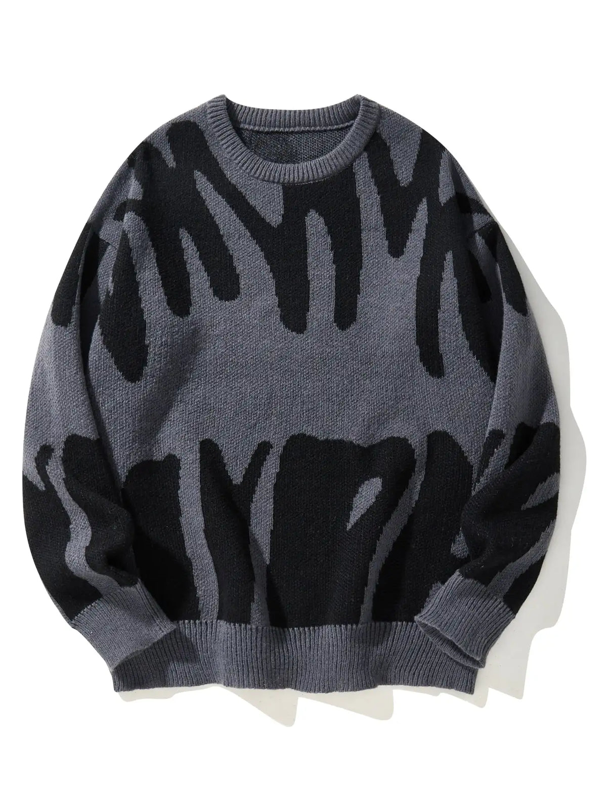 Pull à col rond à motif jacquard irrégulier pour hommes, pull décontracté, document d'abonnés, populaire, nouveau, automne, hiver