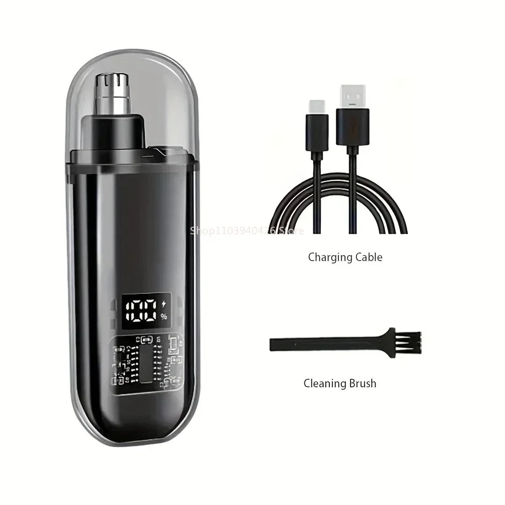 Tondeuses électriques pour le nez et les oreilles pour hommes, rechargeables par USB, design compact et portable, avec charge rapide, kit de toilettage électrique