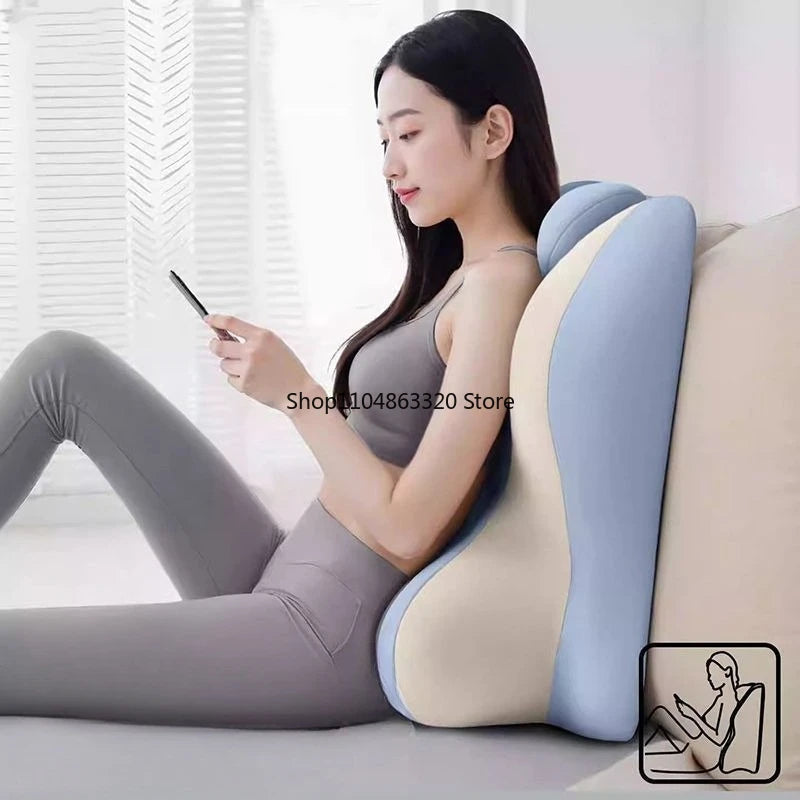 Oreiller ergonomique en mousse à mémoire de forme en forme de cale pour le soutien du cou, du dos et des jambes, idéal pour le lit, le canapé, la lecture, soulagement de la douleur et confort