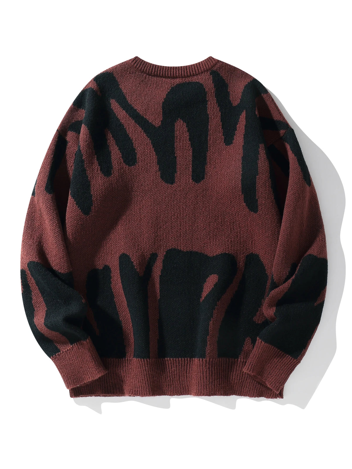 Pull à col rond à motif jacquard irrégulier pour hommes, pull décontracté, document d'abonnés, populaire, nouveau, automne, hiver