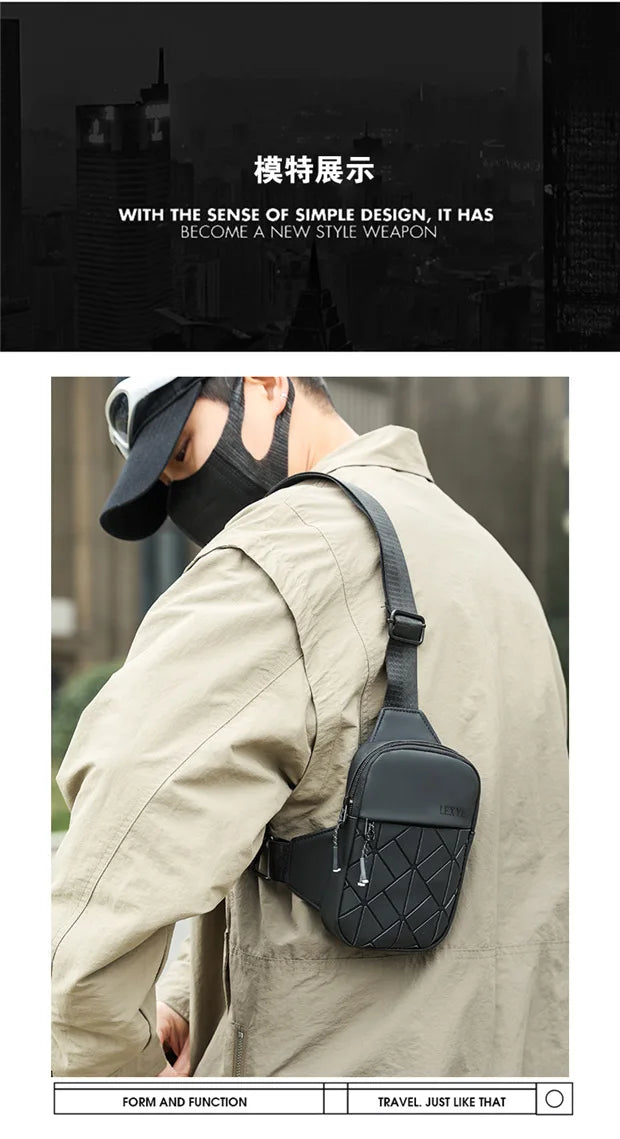 Nouveau petit sac à bandoulière universel décontracté losange grille épaule mode téléphone portable sac de poitrine Premium sac à bandoulière