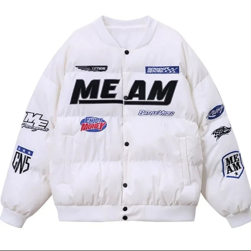 Hiver nouvelle mode lettre brodée pain vêtements dames Y2K gothique Hip Hop populaire décontracté Joker Couple coton rembourré veste