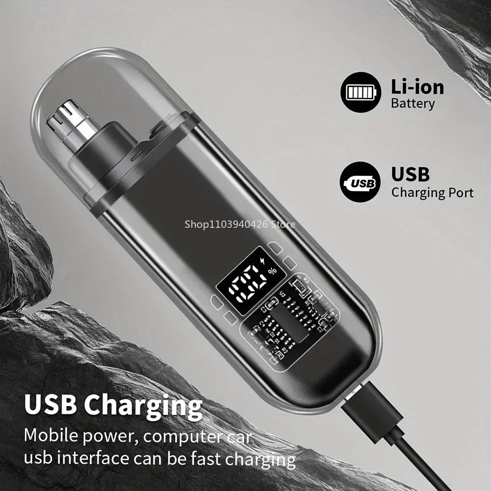Tondeuses électriques pour le nez et les oreilles pour hommes, rechargeables par USB, design compact et portable, avec charge rapide, kit de toilettage électrique