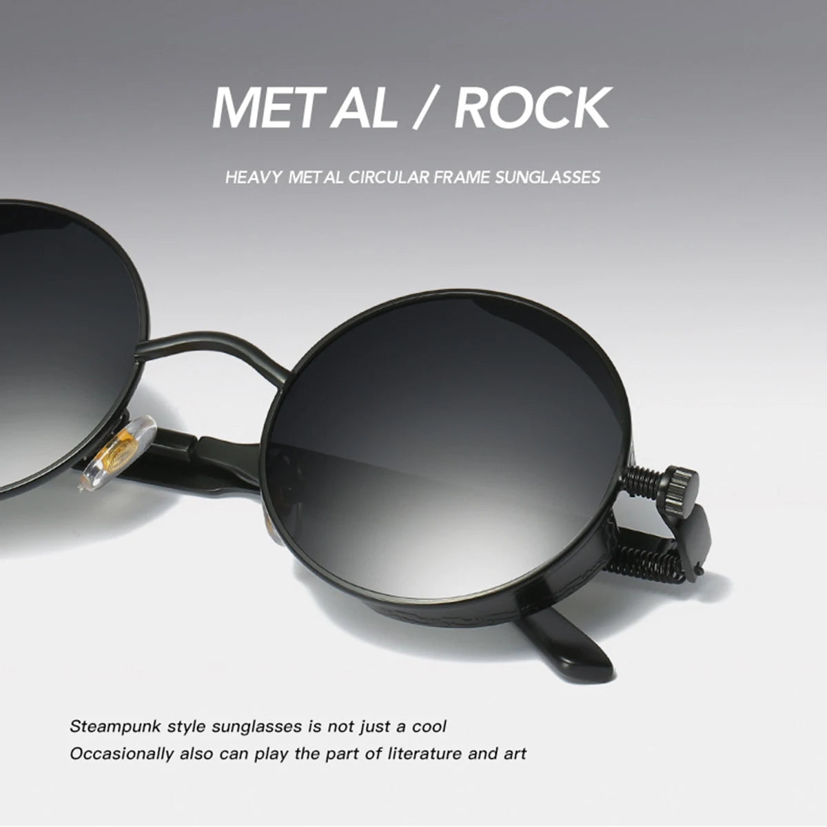 Lunettes de soleil rétro punk lunettes réfléchissantes rondes lunettes de soleil pour hommes et femmes