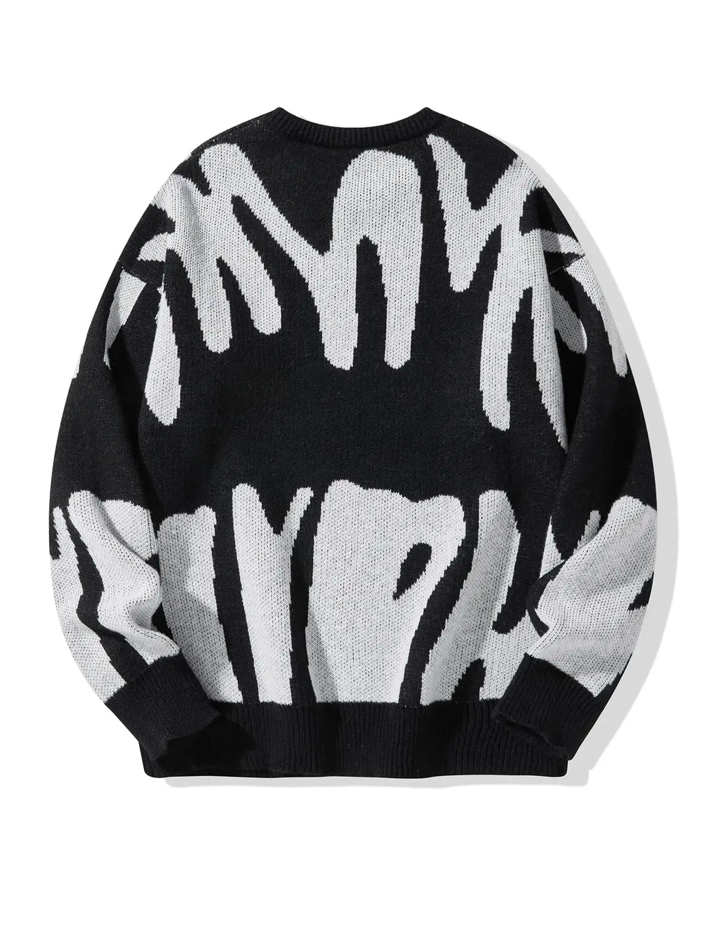 Pull à col rond à motif jacquard irrégulier pour hommes, pull décontracté, document d'abonnés, populaire, nouveau, automne, hiver
