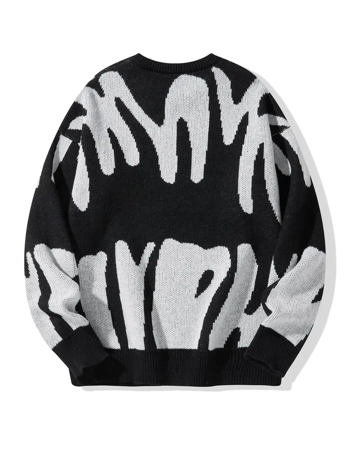 Pull à col rond à motif jacquard irrégulier pour hommes, pull décontracté, document d'abonnés, populaire, nouveau, automne, hiver