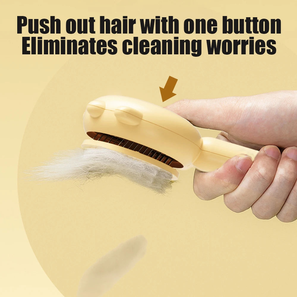 Brosse d'épilation pour animaux de compagnie, brosse trancheuse pour chat, peigne de toilettage, autonettoyant, Massage des chiens, aiguille à particules, fournitures de toilettage pour chiens et chats