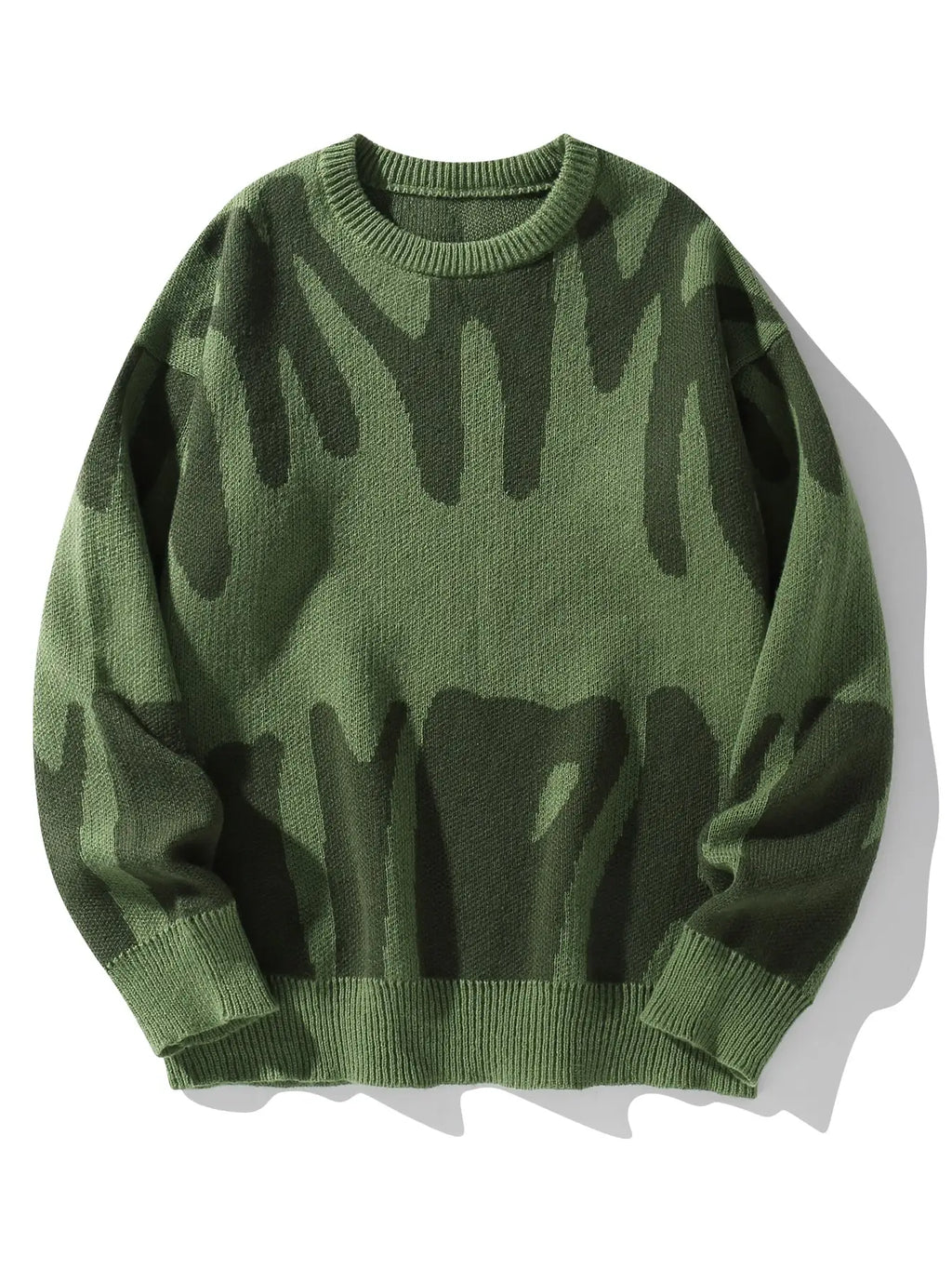 Pull à col rond à motif jacquard irrégulier pour hommes, pull décontracté, document d'abonnés, populaire, nouveau, automne, hiver