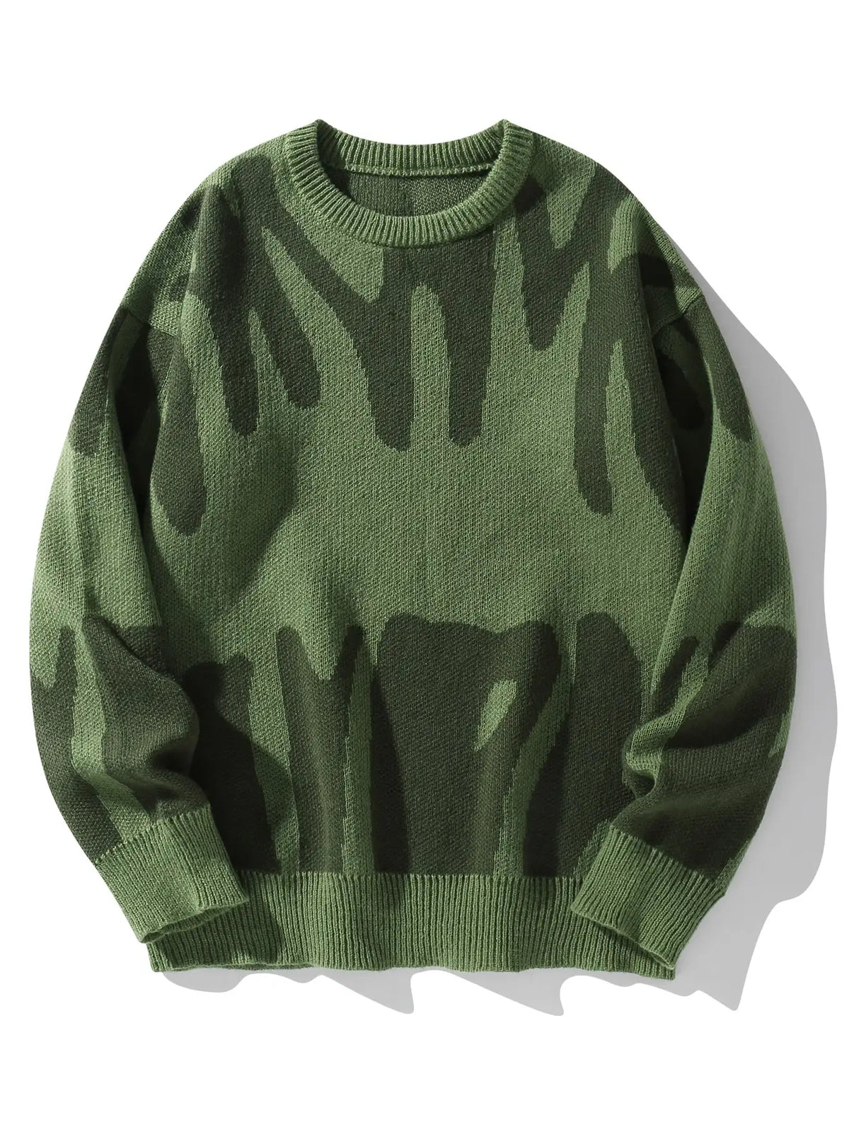 Pull à col rond à motif jacquard irrégulier pour hommes, pull décontracté, document d'abonnés, populaire, nouveau, automne, hiver