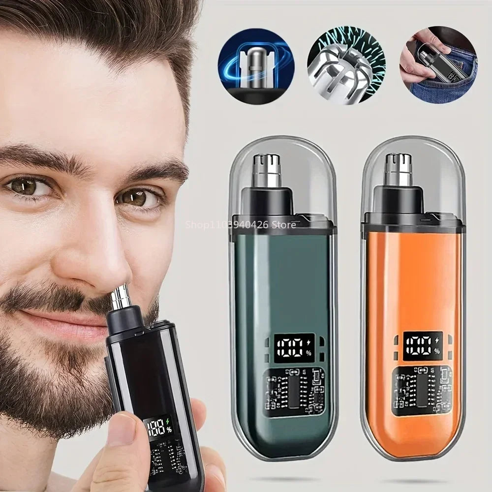 Tondeuses électriques pour le nez et les oreilles pour hommes, rechargeables par USB, design compact et portable, avec charge rapide, kit de toilettage électrique