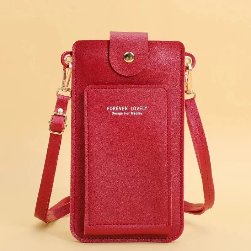 Portefeuilles en cuir souple pour femmes, écran tactile, sac à main pour téléphone portable, bandoulière, sangle initiée, sac à main pour femme, sacs bon marché