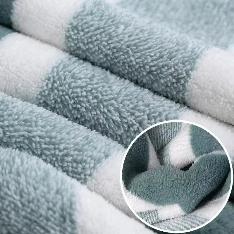 Ensemble de serviettes à motif rayé, serviettes de bain douces, séchage rapide, absorbantes