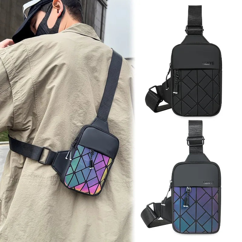 Nouveau petit sac à bandoulière universel décontracté losange grille épaule mode téléphone portable sac de poitrine Premium sac à bandoulière