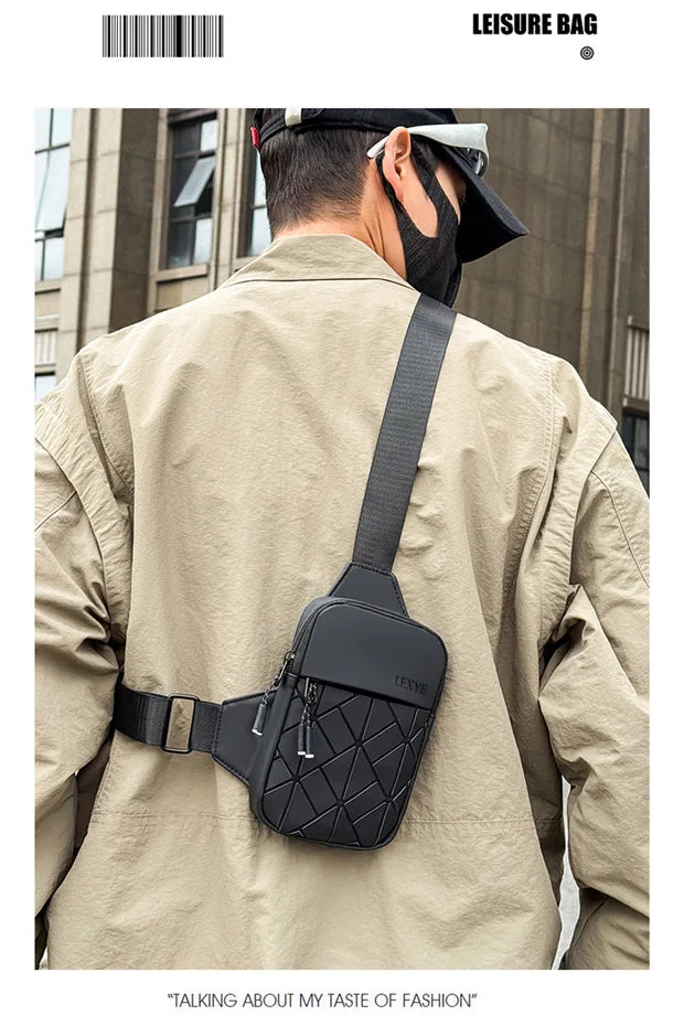 Nouveau petit sac à bandoulière universel décontracté losange grille épaule mode téléphone portable sac de poitrine Premium sac à bandoulière