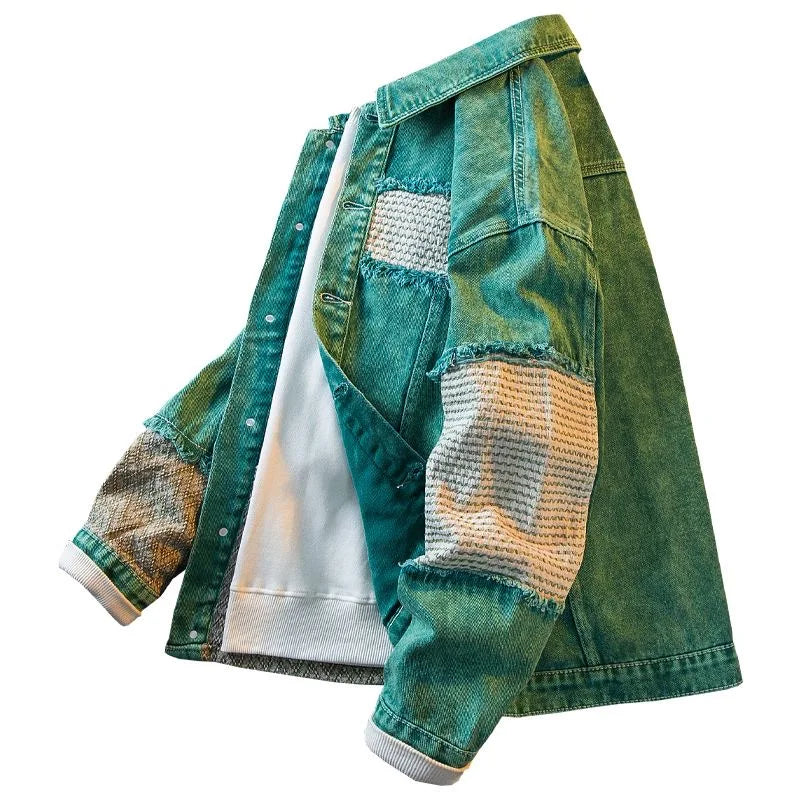 Veste en jean vintage pour homme, grande taille, décontractée, confortable, respirante, haute qualité, mode printemps et automne 2024