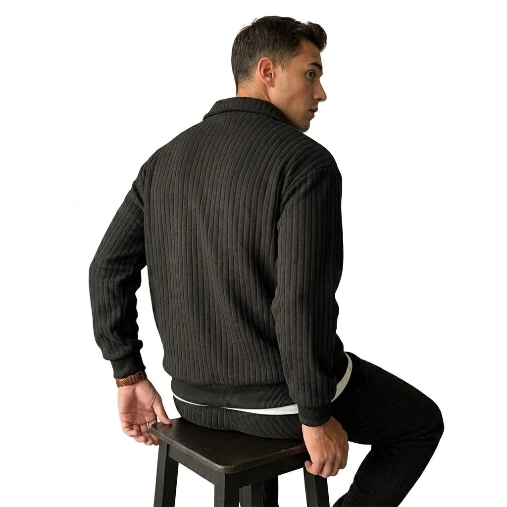 Sweat-shirts pour hommes à col zippé, pulls de luxe à rayures unies, sweats à capuche zippés, chemises zippées à col en V pour la gym, manteaux pour hommes à manches longues