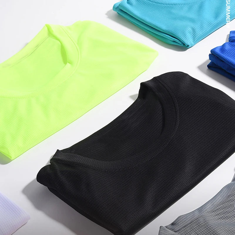 Été hommes séchage rapide course musculation chemises Sport gymnase t-shirt hommes à manches courtes Fitness hauts surdimensionné t-Shirt Jersey