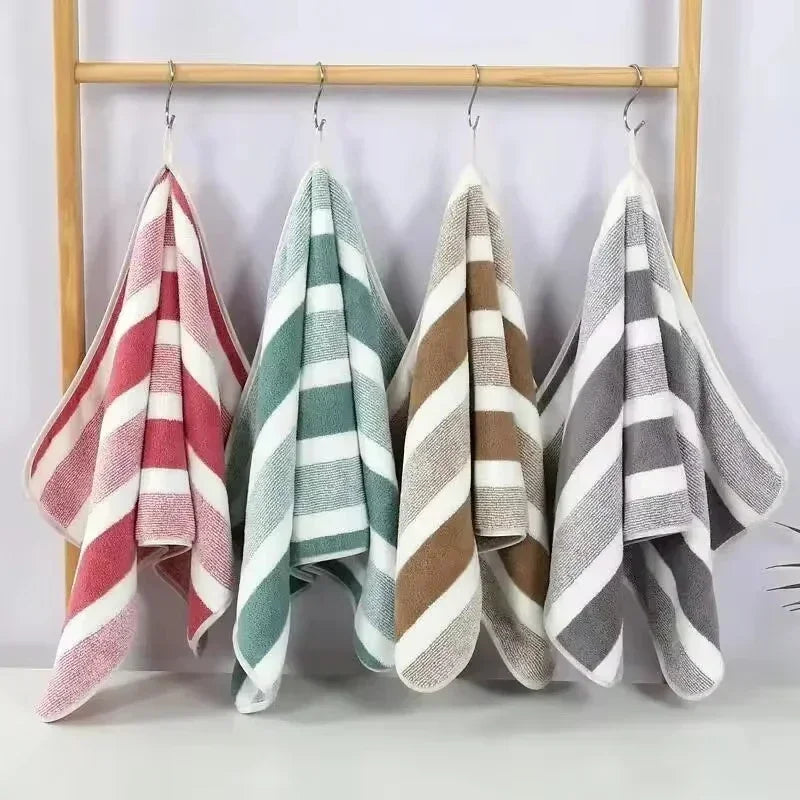 Ensemble de serviettes à motif rayé, serviettes de bain douces, séchage rapide, absorbantes