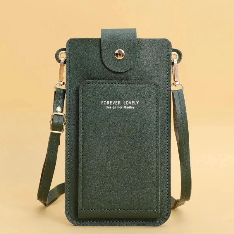 Portefeuilles en cuir souple pour femmes, écran tactile, sac à main pour téléphone portable, bandoulière, sangle initiée, sac à main pour femme, sacs bon marché