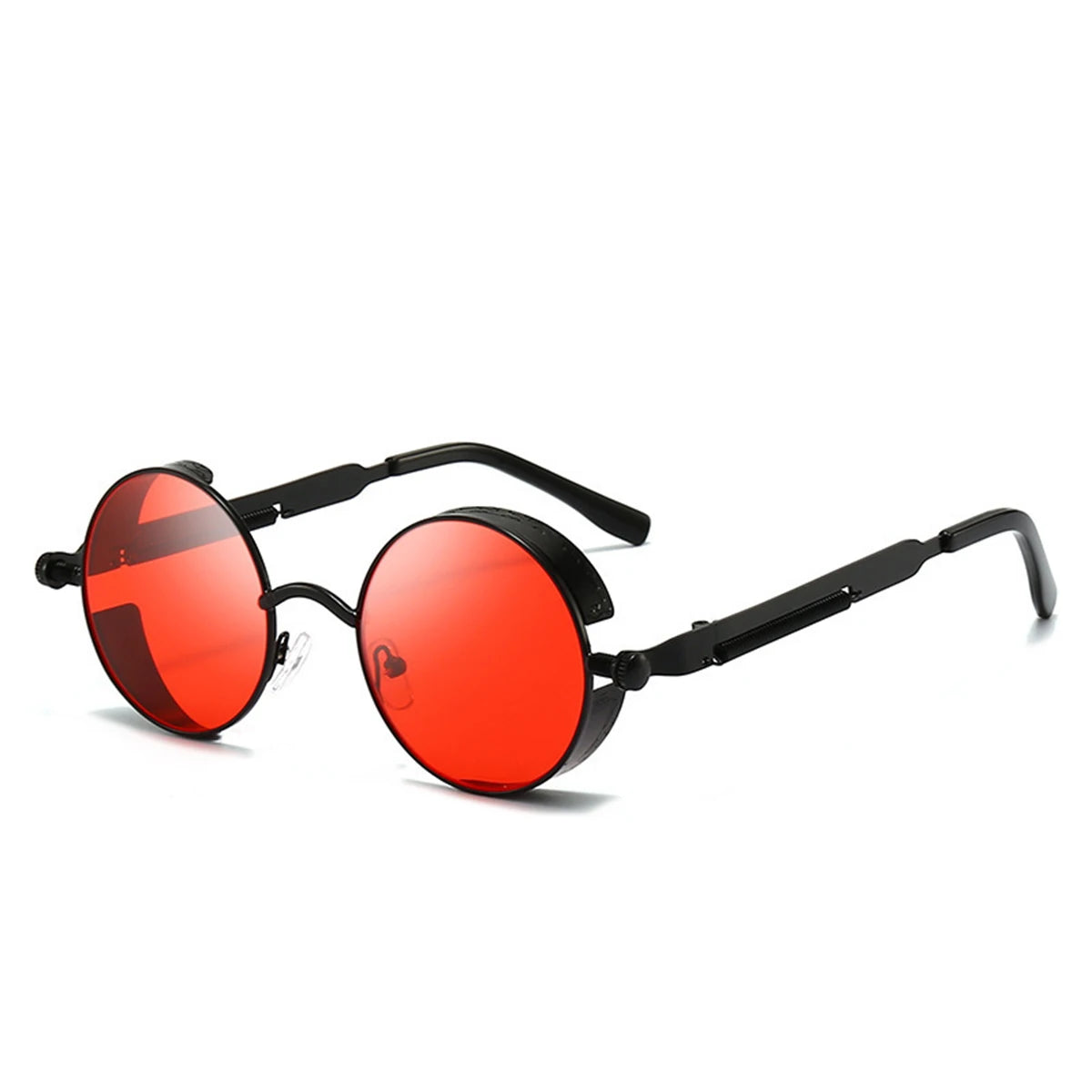 Lunettes de soleil rétro punk lunettes réfléchissantes rondes lunettes de soleil pour hommes et femmes