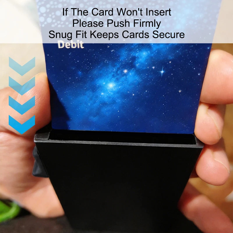 Carteras Choice-Porte-cartes de crédit Rfid pour hommes, mince, mini portefeuilles minimalistes, étui en métal de luxe, porte-cartes d'identité bancaires