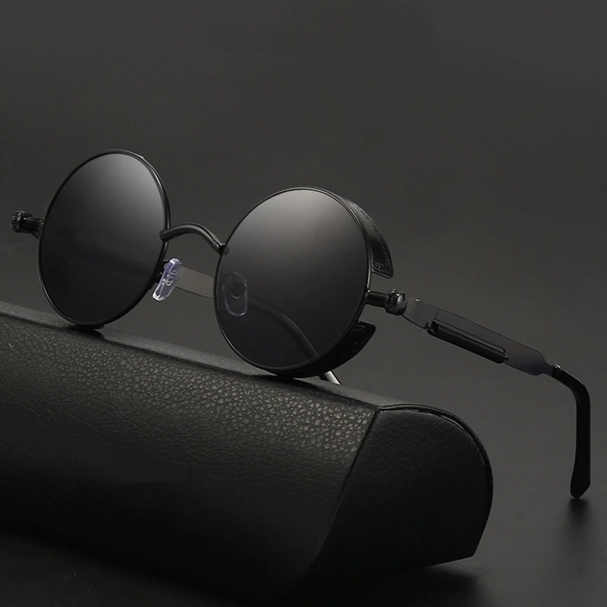 Lunettes de soleil rétro punk lunettes réfléchissantes rondes lunettes de soleil pour hommes et femmes