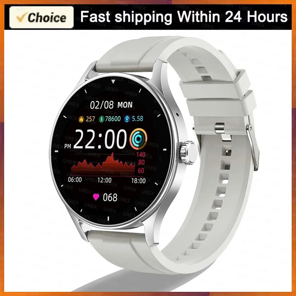 Nouvelle montre connectée Plus pour femmes et hommes, cadeau pour femmes, montre de sport et de fitness pour hommes, moniteur de fréquence cardiaque, montres connectées étanches pour Android et iOS