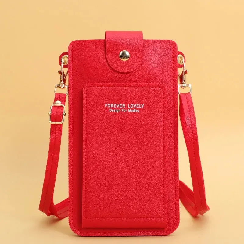 Portefeuilles en cuir souple pour femmes, écran tactile, sac à main pour téléphone portable, bandoulière, sangle initiée, sac à main pour femme, sacs bon marché