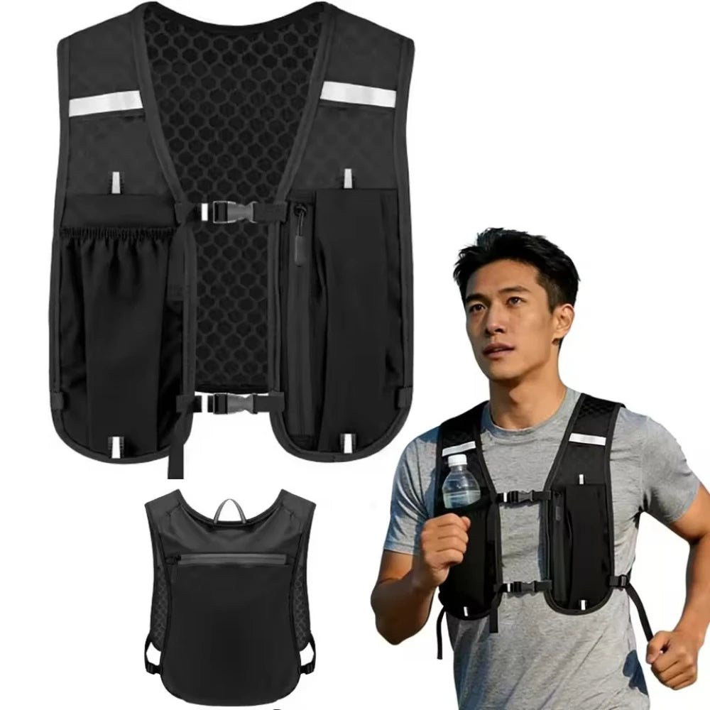 Gilet d'hydratation pour la course à pied pour femmes et hommes, résistant à l'eau, respirant, sac à dos pour la course, la randonnée, le cyclisme, les sentiers, les marathons