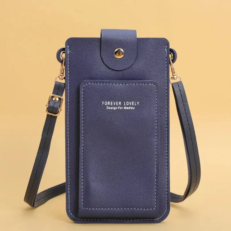 Portefeuilles en cuir souple pour femmes, écran tactile, sac à main pour téléphone portable, bandoulière, sangle initiée, sac à main pour femme, sacs bon marché