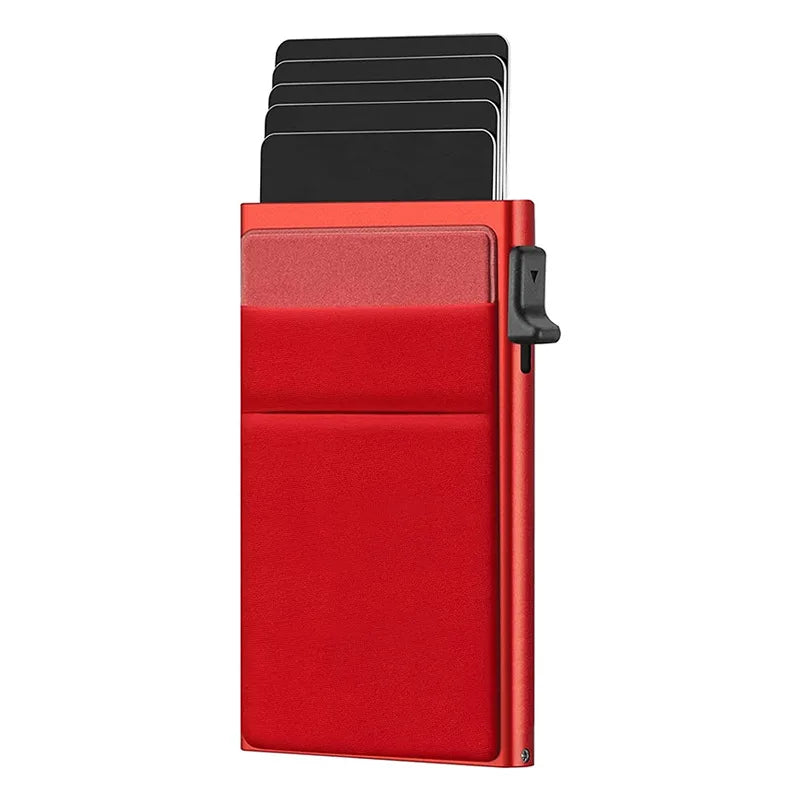 Carteras Choice-Porte-cartes de crédit Rfid pour hommes, mince, mini portefeuilles minimalistes, étui en métal de luxe, porte-cartes d'identité bancaires