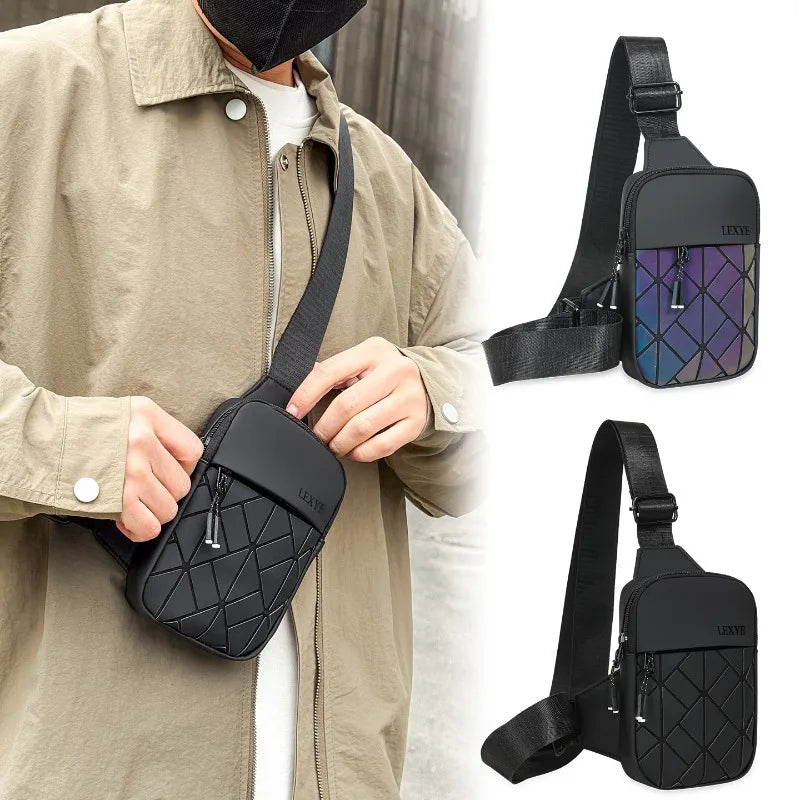 Nouveau petit sac à bandoulière universel décontracté losange grille épaule mode téléphone portable sac de poitrine Premium sac à bandoulière