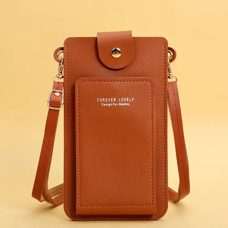 Portefeuilles en cuir souple pour femmes, écran tactile, sac à main pour téléphone portable, bandoulière, sangle initiée, sac à main pour femme, sacs bon marché