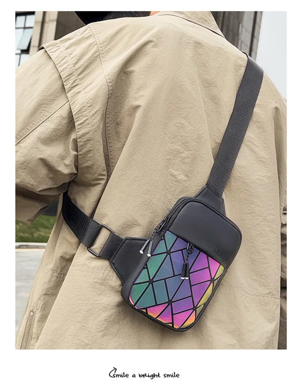 Nouveau petit sac à bandoulière universel décontracté losange grille épaule mode téléphone portable sac de poitrine Premium sac à bandoulière