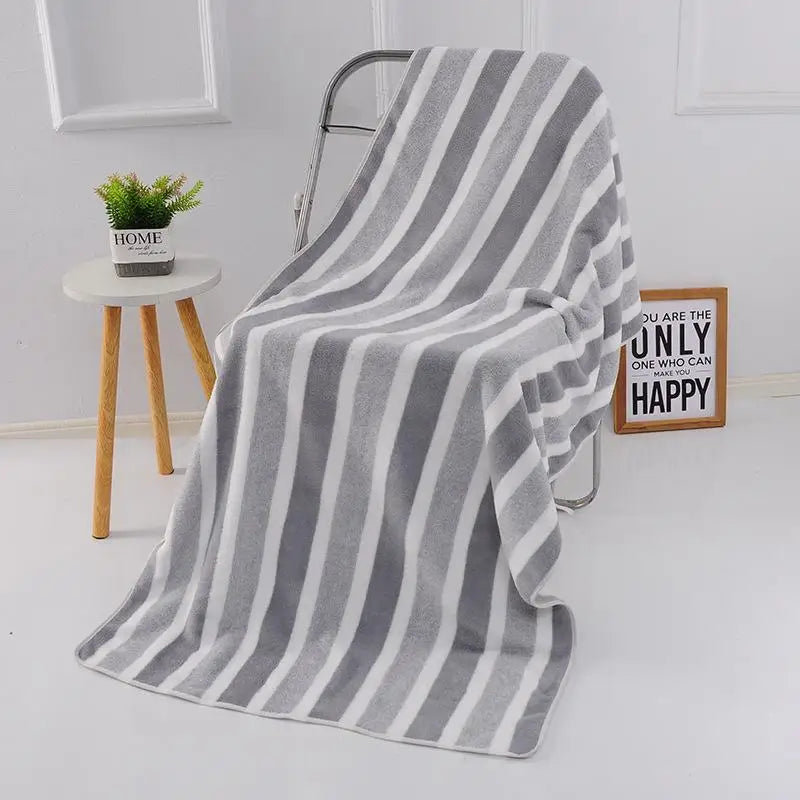 Ensemble de serviettes à motif rayé, serviettes de bain douces, séchage rapide, absorbantes