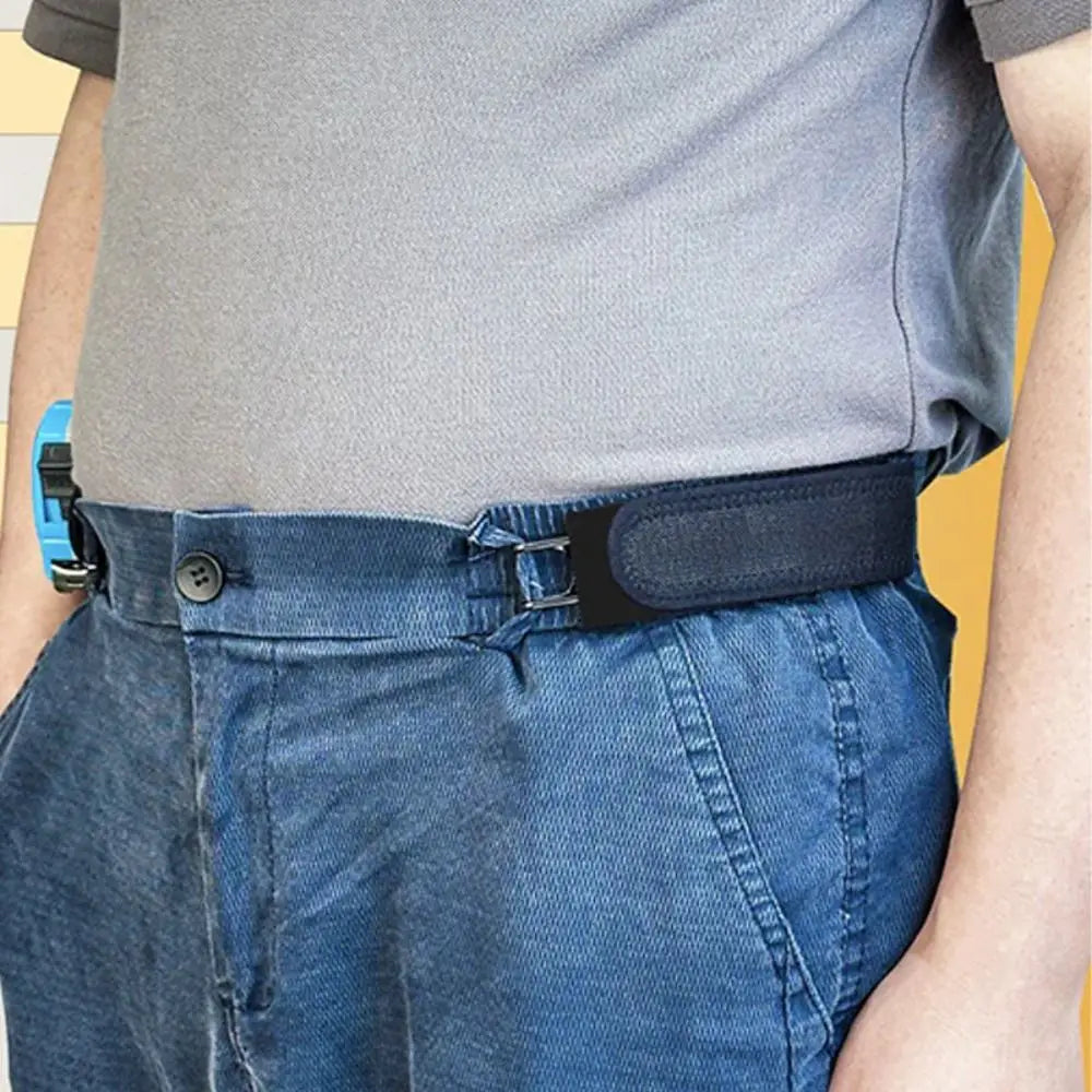 Nouvelle ceinture unisexe sans boucle, réglable, confortable, avec crochet métallique, ceinture élastique
