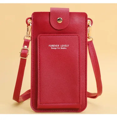 Portefeuilles en cuir souple pour femmes, écran tactile, sac à main pour téléphone portable, bandoulière, sangle initiée, sac à main pour femme, sacs bon marché