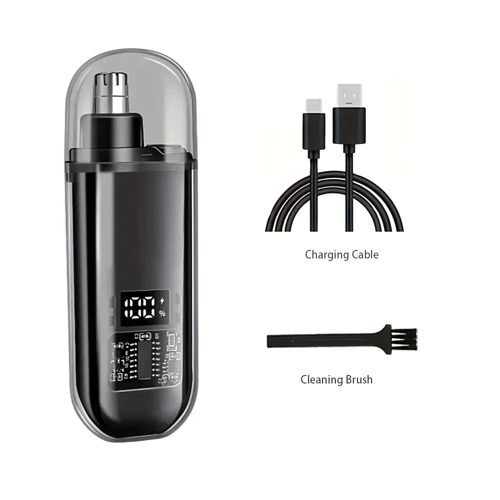 Tondeuses électriques pour le nez et les oreilles pour hommes, rechargeables par USB, design compact et portable, avec charge rapide, kit de toilettage électrique