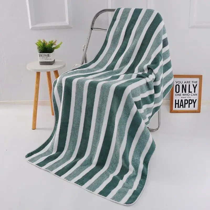 Ensemble de serviettes à motif rayé, serviettes de bain douces, séchage rapide, absorbantes