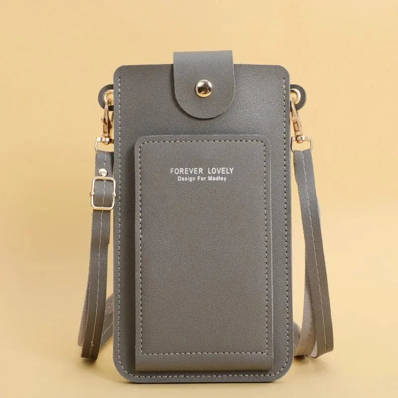 Portefeuilles en cuir souple pour femmes, écran tactile, sac à main pour téléphone portable, bandoulière, sangle initiée, sac à main pour femme, sacs bon marché