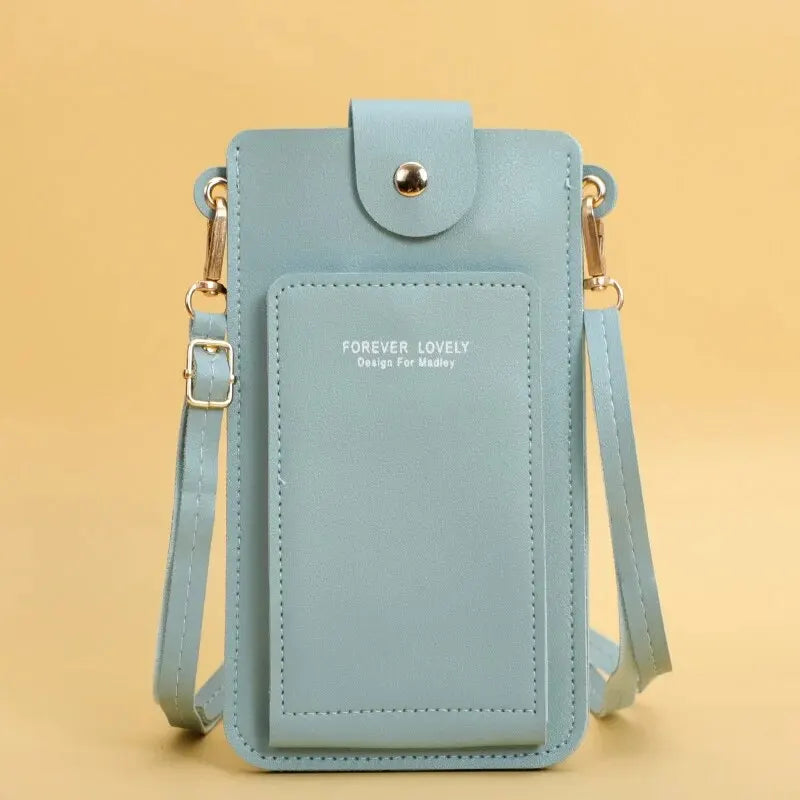 Portefeuilles en cuir souple pour femmes, écran tactile, sac à main pour téléphone portable, bandoulière, sangle initiée, sac à main pour femme, sacs bon marché