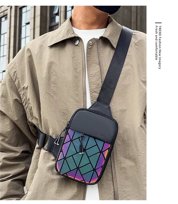 Nouveau petit sac à bandoulière universel décontracté losange grille épaule mode téléphone portable sac de poitrine Premium sac à bandoulière