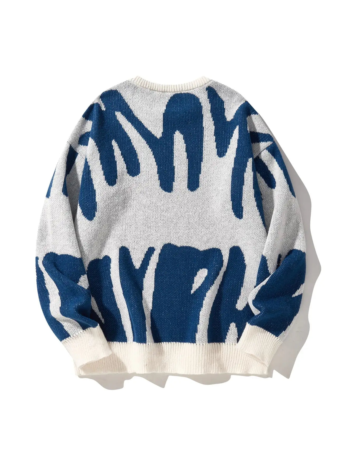 Pull à col rond à motif jacquard irrégulier pour hommes, pull décontracté, document d'abonnés, populaire, nouveau, automne, hiver