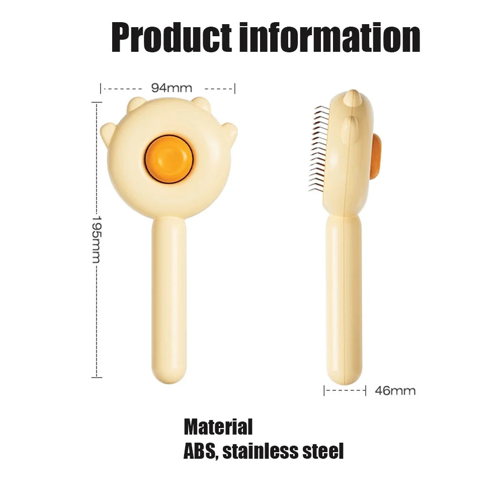 Brosse d'épilation pour animaux de compagnie, brosse trancheuse pour chat, peigne de toilettage, autonettoyant, Massage des chiens, aiguille à particules, fournitures de toilettage pour chiens et chats