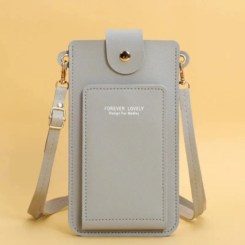 Portefeuilles en cuir souple pour femmes, écran tactile, sac à main pour téléphone portable, bandoulière, sangle initiée, sac à main pour femme, sacs bon marché