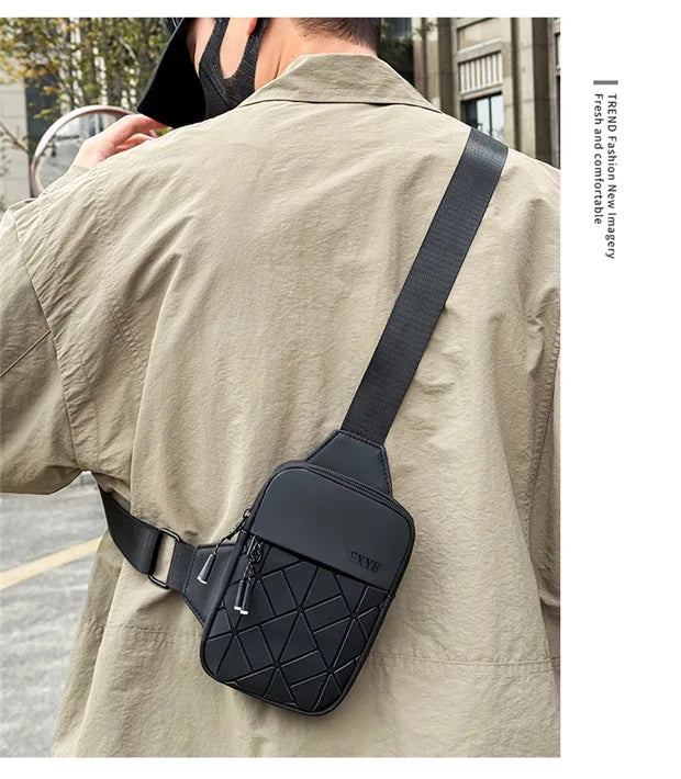 Nouveau petit sac à bandoulière universel décontracté losange grille épaule mode téléphone portable sac de poitrine Premium sac à bandoulière