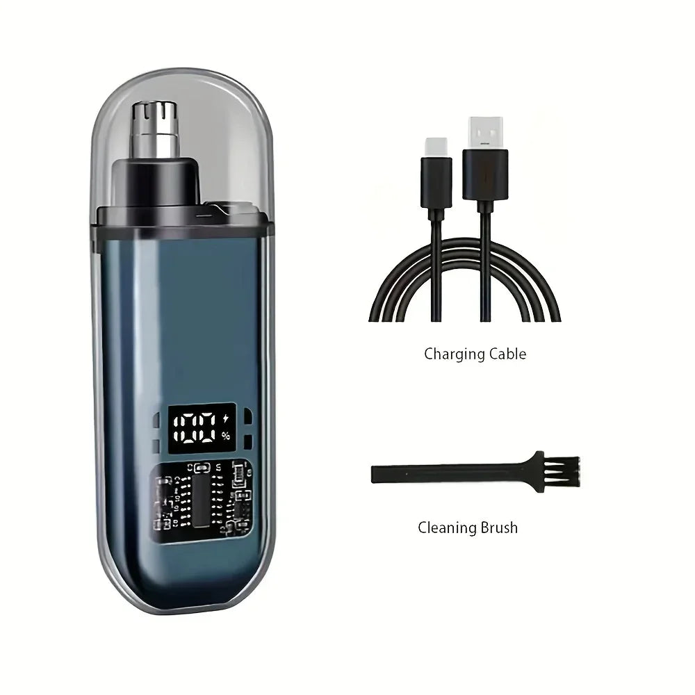 Tondeuses électriques pour le nez et les oreilles pour hommes, rechargeables par USB, design compact et portable, avec charge rapide, kit de toilettage électrique
