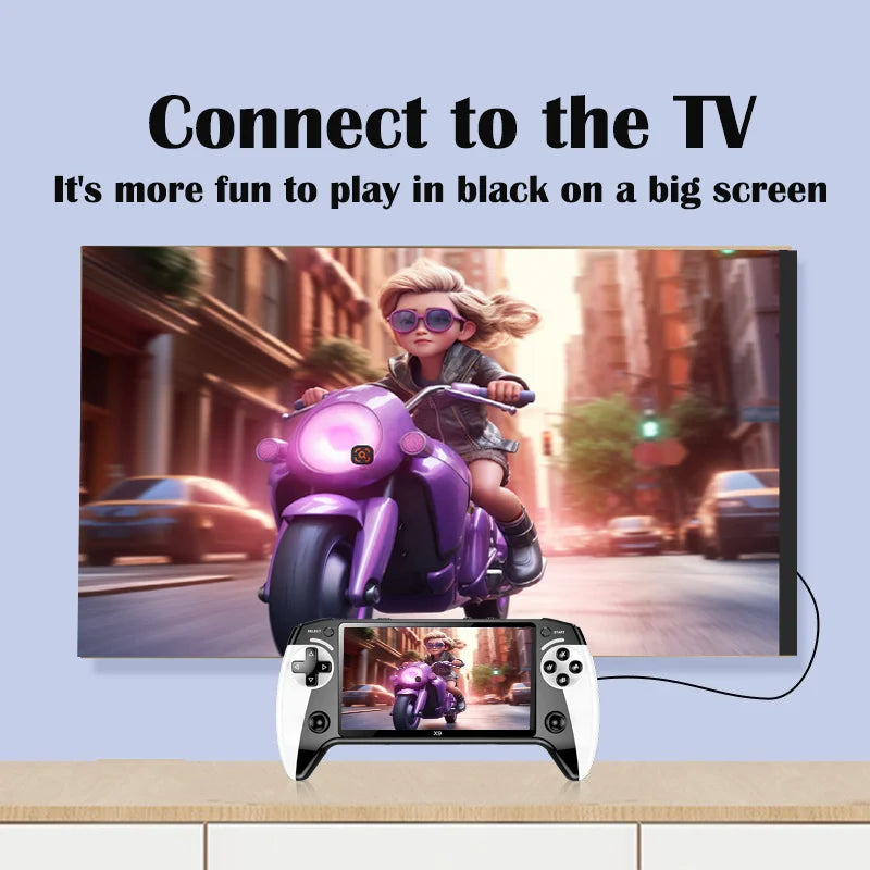 Console de jeu portable X9, écran HD de 5,5 pouces, plusieurs langues, vidéo d'arcade GBA rétro, 8 simulateurs avec 360 °   joysti antidérapant