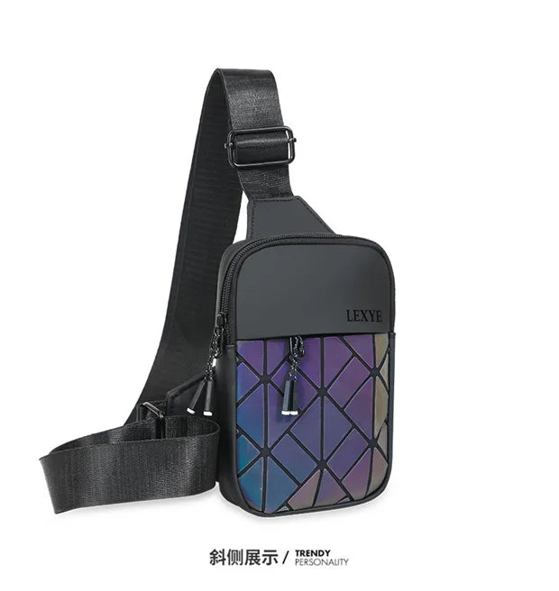 Nouveau petit sac à bandoulière universel décontracté losange grille épaule mode téléphone portable sac de poitrine Premium sac à bandoulière